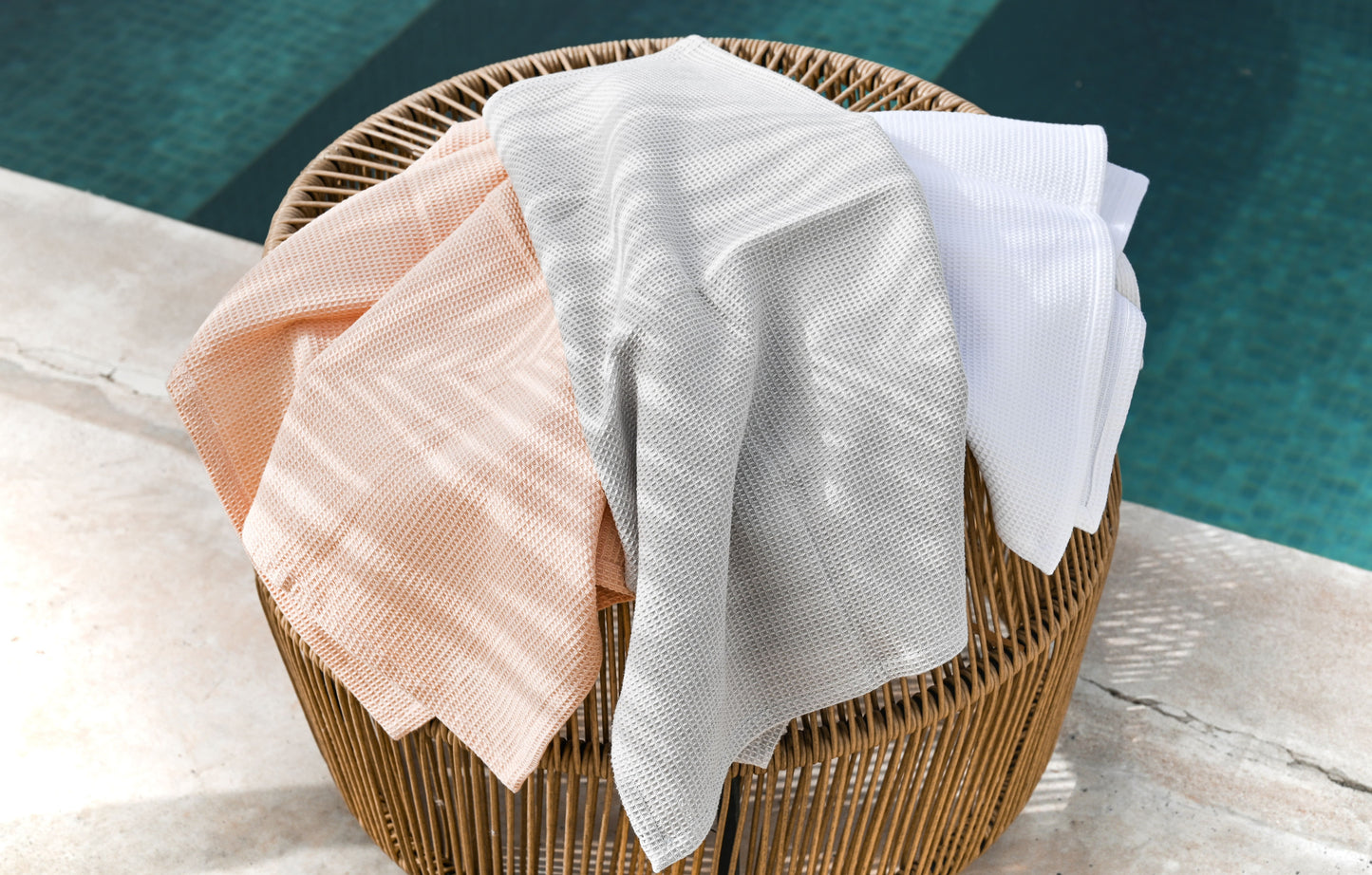 Waffle Weave Bath Towel Grey XL