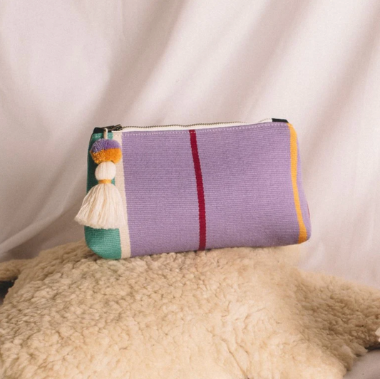 Kleine Kosmetiktasche Inti Striped Lavender
